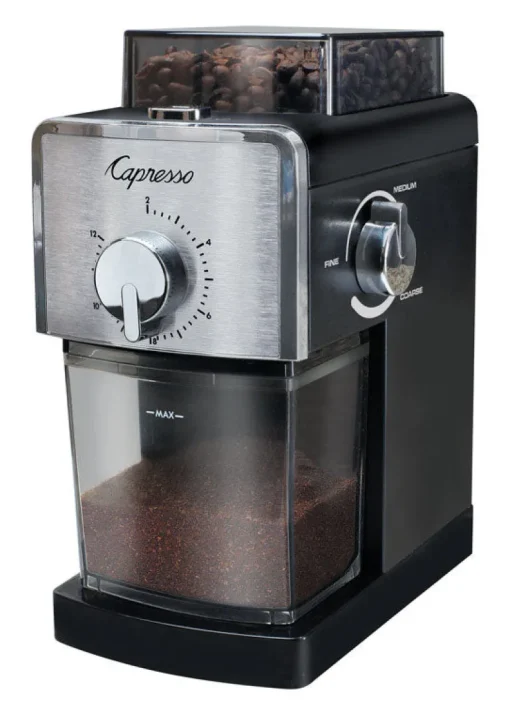 Capresso Black Plastic/Steel 8 oz Coffee Grinder