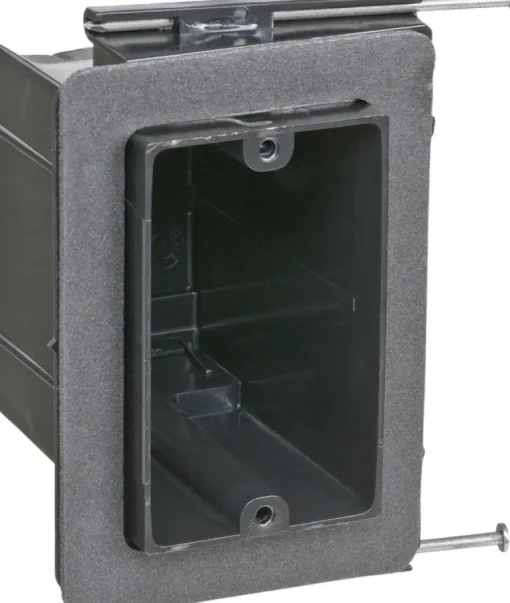 Carlon 22-1/2 cu in Rectangle Plastic 1 gang Electrical Box Black