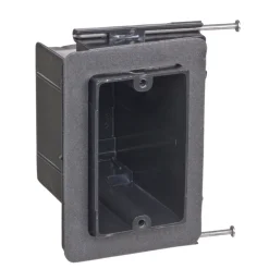 Carlon 22-1/2 cu in Rectangle Plastic 1 gang Electrical Box Black