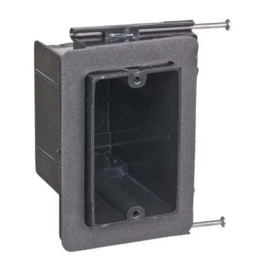 Carlon 22-1/2 cu in Rectangle Plastic 1 gang Electrical Box Black