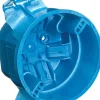 Carlon 25 cu in Round Thermoplastic 1 gang Electrical Box Blue