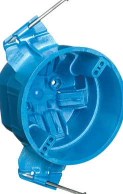 Carlon 25 cu in Round Thermoplastic 1 gang Electrical Box Blue