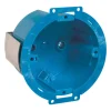 Carlon Blue Round Thermoplastic 1-Gang Electrical Ceiling Box 3.5 H x 4.13 W x 3 D in.