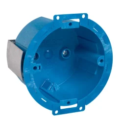 Carlon Blue Round Thermoplastic 1-Gang Electrical Ceiling Box 3.5 H x 4.13 W x 3 D in.