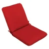 Casual Cushion Red Polyester Seating Cushion 4 in. H x 22 in. W x 44 in. L
