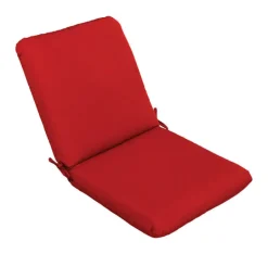 Casual Cushion Red Polyester Seating Cushion 4 in. H x 22 in. W x 44 in. L