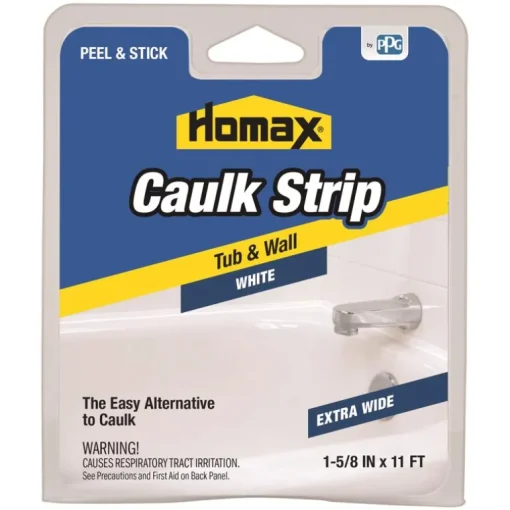 CAULKSTRIP TUB1.25X5'WHT