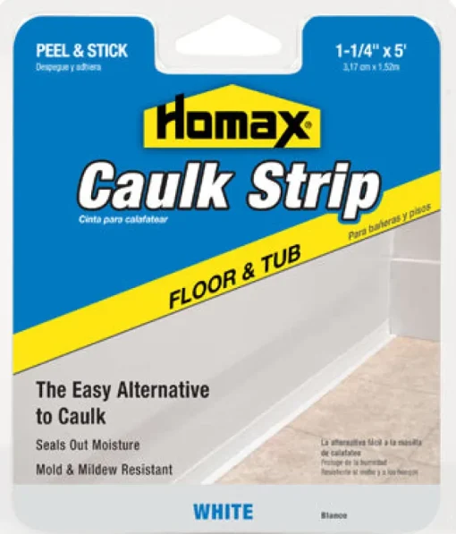 CAULKSTRIP TUB1.25X5'WHT