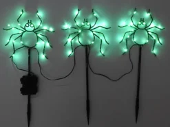 Celebrations Spider Lighted Green Pathway Lights 19.25 in. H x 8 in. W 3 pk (Pack of 6)
