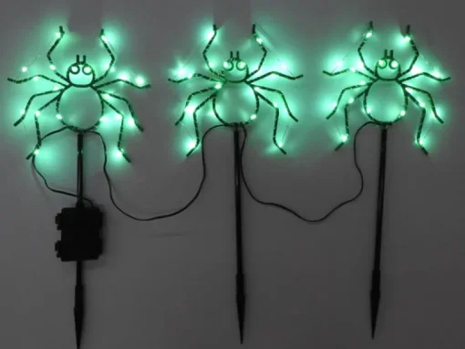 Celebrations Spider Lighted Green Pathway Lights 19.25 in. H x 8 in. W 3 pk (Pack of 6)