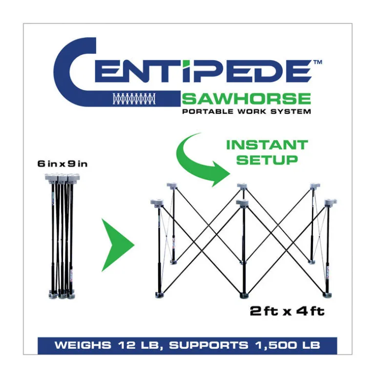 Centipede 30-1/2 in. H X 24 in. W X 48 in. D Adjustable Expandable Sawhorse 1500 lb. cap. 1 pk