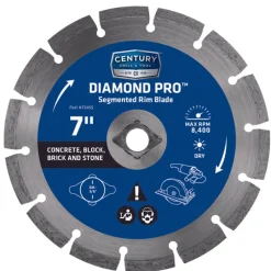 Century Drill & Tool Diamond Pro 7 in. D X 5/8 in. Steel Segmented Rim Diamond Saw Blade 1 pc