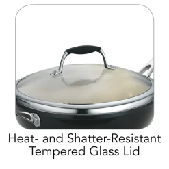 Ceramica Deluxe 11 in Ceramic Covered Deep Skillet - Black