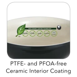 Ceramica Deluxe 11 in Ceramic Covered Deep Skillet - Black