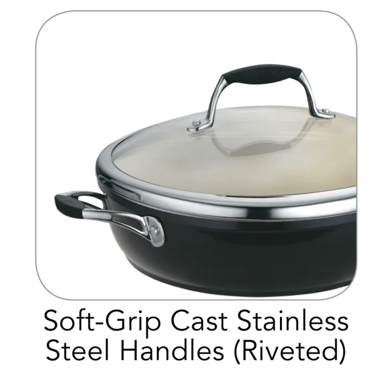 Ceramica Deluxe 11 in Ceramic Covered Deep Skillet - Black