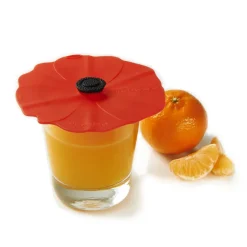 Charles Viancin 4 in. W Red Silicone Drink cover