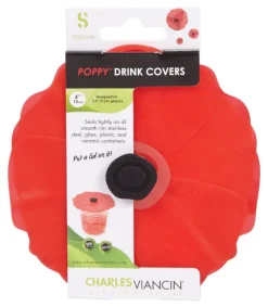 Charles Viancin 4 in. W Red Silicone Drink cover