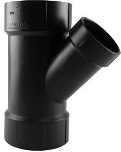 Charlotte Pipe 3 in. Hub X 3 in. D Hub ABS Wye