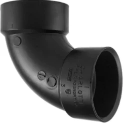 Charlotte Pipe 3 in. Hub X 3 in. D Hub ABS 90 Degree Elbow