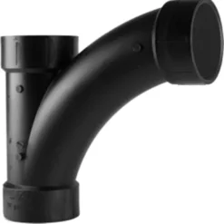 Charlotte Pipe 3 in. Hub X 3 in. D Hub ABS Long Turn Tee Wye