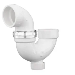 Charlotte Pipe 1-1/2 in. Hub X 1-1/2 in. D Hub PVC P-Trap with Clean Out 1 pk