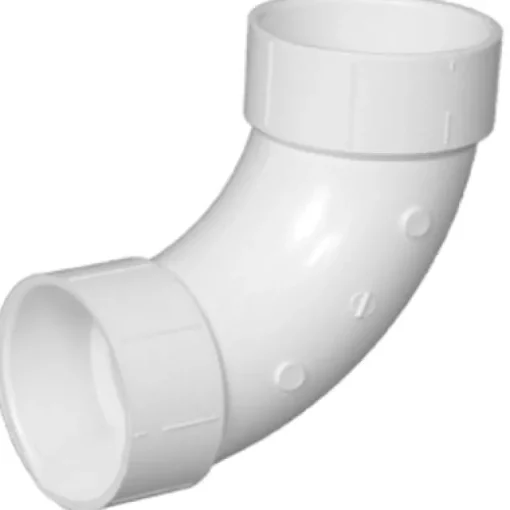 Charlotte Pipe Schedule 40 4 in. Hub X 4 in. D Hub PVC Long Sweep Elbow 1 pk