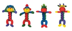Chomper Nylon Assorted Large Ballistic Braided Body Dog Toy Assortment 12 L in.