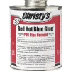 Christy's Red Hot Blue Glue Blue Cement For PVC 4 oz