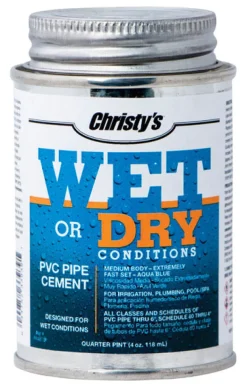 Christy's Wet or Dry Blue Cement For PVC 4 oz