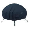 Classic Accessories 12 in. H X 36 in. W Black Polyester Fire Pit Cover