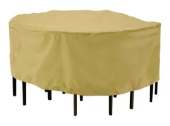 Classic Accessories Terrazzo 23 in. H X 69 in. W X 69 in. L Brown Polyester Dining Set Cover