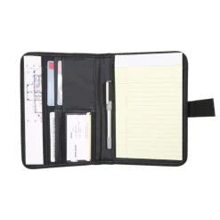 CLC 7 pocket Polyester Fabric Notepad Holder 6.3 in. L x 8.8 in. H Black
