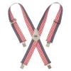 CLC 4.25 in. L X 2 in. W Nylon Suspenders Blue/Red/White 1 pair