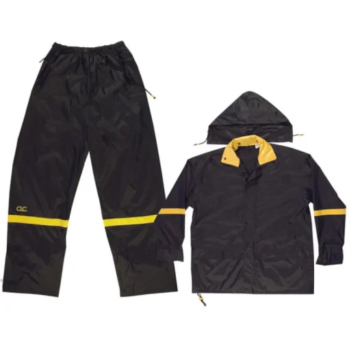 CLC Climate Gear Black Nylon Rain Suit XL
