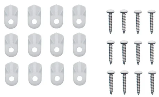CLIP SCREEN PLASTIC WHT