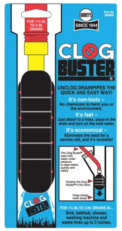 Clog Buster ClogBuster 0 ft. L Drain Unclogger