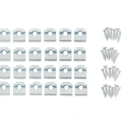 Closet Culture 5/8 in. H X 1-5/16 in. W X 1-5/16 in. D Silver Steel Shelf Clips