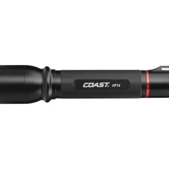 Coast Black Aluminum AA Battery Waterproof Focusing LED Flashlight 629 lm, 8.4 L x 1.8 W in.