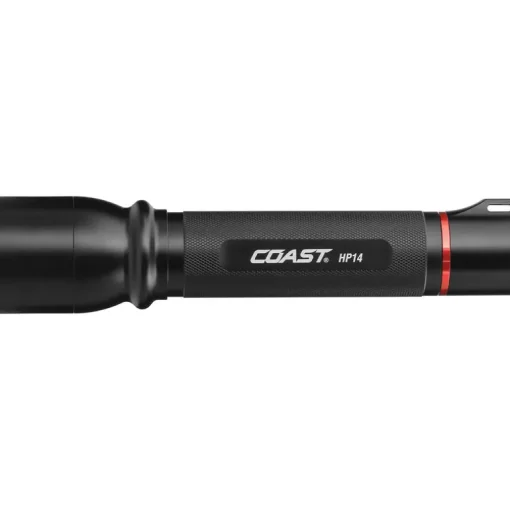 Coast Black Aluminum AA Battery Waterproof Focusing LED Flashlight 629 lm, 8.4 L x 1.8 W in.