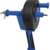 Cobra Blue and Black Plastic Pistol Grip Power Drum Auger with 1/4 in. High Carbon Spring Wire