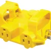 Coleman Cable 997362 15 Amp Yellow 5-Outlet Adapter