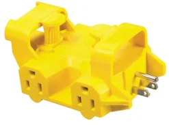 Coleman Cable 997362 15 Amp Yellow 5-Outlet Adapter