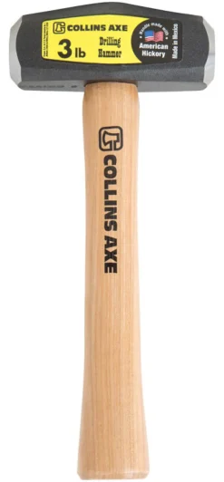 Collins 3 lb Steel Drilling Hammer 10 in. Hickory Handle