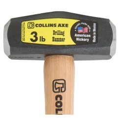 Collins 3 lb Steel Drilling Hammer 10 in. Hickory Handle