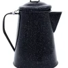 Columbian Home Black Porcelain Enamel Steel Granite Ware Coffee Boiler 12-Cups 100 oz. Capacity