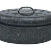 Columbian Home Graniteware Ceramic Over Steel Covered Roaster 7 Black (Pack of 6)