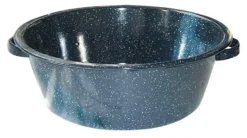 Columbian Home Graniteware Ceramic Over Steel Dish Pan 10 qt. Blue (Pack of 6)