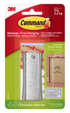Command Silver Picture Hanger 8 lb. (Pack of 4)