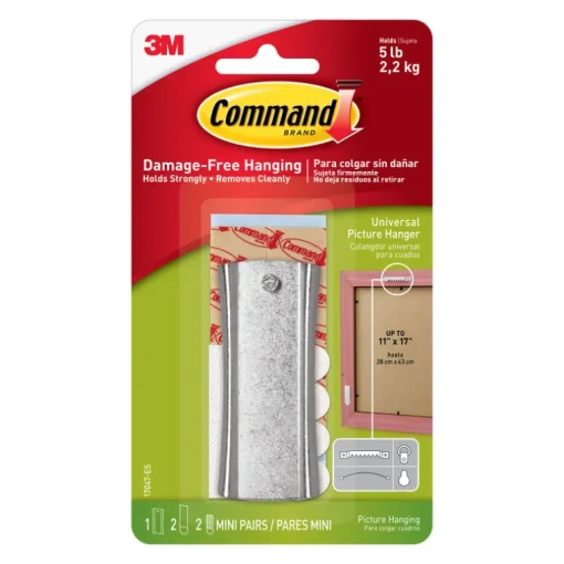 Command Silver Picture Hanger 8 lb. (Pack of 4)