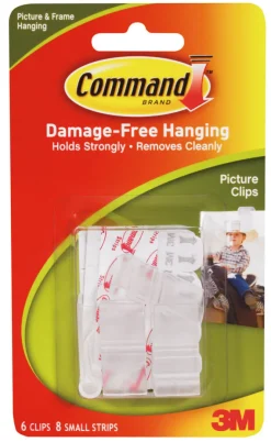 Command Strips 17210 Clear Picture Clips 6 Count With Command Adhesive Strips